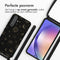 iMoshion Hoesje Geschikt voor Samsung Galaxy A54 (5G) Hoesje Met Koord - iMoshion Siliconen design hoesje met koord - Zwart / Sky Black