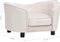 vidaXL - Hondenbank - 69x49x40 - cm - pluche - en - kunstleer - crèmekleurig