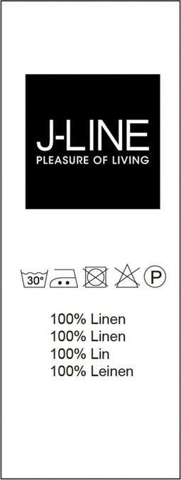 J-Line gordijn Voile - katoen/linnen - rood