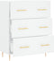 vidaXL - Dressoir - 69,5x34x90 - cm - bewerkt - hout - wit