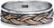 Keltische Knoop - 925 Zilveren Ring met Brons - Bewegende Ring - Maat 59 (R156.59)