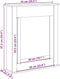 vidaXL - Haardombouw - 75x20x87,5 - cm - bewerkt - hout - betongrijs