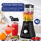 Safecourt Kitchen Blender - 1,5L Glas & 600ml To-Go beker - 1200W Krachtig & Stil - Zilver