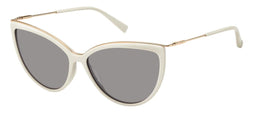 Max Mara CLASSY VI - Zonnebril - Butterfly model - Grijze lenzen - Wit