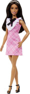 Barbie Fashionistas - Met roze geruiten jurkje - Barbiepop