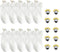 Smiling Socks® Dames Sokken - Leuke sokken - 10 Paar witte sokken - Vrouw/Man - Maat 35-43 - Huissokken - Katoen - Cadeau voor haar