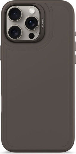 DECODED Siliconen Stacks Hoesje Geschikt voor iPhone 16 Pro Max - Premium Soft-Touch Materiaal - Antibacteriële Coating - Geschikt voor MagSafe - Phantom Zwart