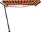 vidaXL - Luifel - vrijstaand - automatisch - 450x300 - cm - oranje - en - bruin