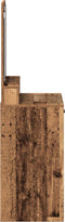 vidaXL - Kaptafel - met - Lades - - - Oud - Hout - 50x41x140 - cm