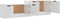 vidaXL - Tv-meubel - 158,5x36x45 - cm - bewerkt - hout - wit
