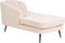 ALLIER - Chaise longue - Lichtbeige - Rechterzijde - Bouclé