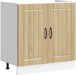 vidaXL - Spoelbakonderkast - Lucca - bewerkt - hout - sonoma - eikenkleurig