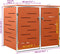 vidaXL - Containerberging - dubbel - 138x77,5x112,5 - cm - roestvrij - staal