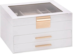 vidaXL - Sieradendoosje - 3-laags - 23x20,5x14 - cm - wit