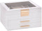 vidaXL - Sieradendoosje - 3-laags - 23x20,5x14 - cm - wit
