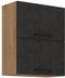 ROCK hoge kast - Melamine met lancelot eiken en matera grijs decor - 1 deur - L60 x H72 cm