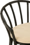 J-Line stoel + kussen - jute/textiel - zwart/wit