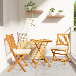 vidaXL - 3-delige - bistro - set - voor - in - de - tuin - - - Massief - acaciahout