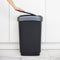 Rotho Twist - Afvalbak 50L - BPA-vrij - zwart/zilver