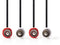 Nedis CAGP24200BK15 - Stereo audiokabel - RCA-connectoren - Rood Wit Zwart