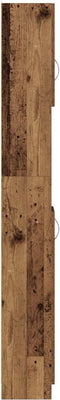 vidaXL - Badkamerkast - 32x25,5x190 - cm - bewerkt - hout - oud - houtkleurig