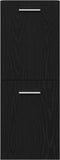 vidaXL - Badkamer - Wandkast - Zwarte - Eik - 30x30x80 - cm - Gelaagd - Hout