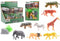 Johntoy 12x Wilde Dieren Speelset - 10 delig - Diverse kleuren (12 sets)