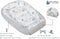 Medi Partners av2023 - Babynest Knuffelnest - 100% Katoen Wafel - Glade met grijze Wafel 100x60x15cm