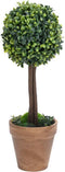 vidaXL - Kunstplanten - met - pot - 2 - st - buxus - bolvorming - 41 - cm - groen