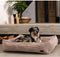 Designed by Lotte Ribbed - Hondenmand - Antislip onderkant - Bruin - 80x70x22 cm