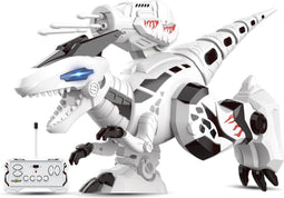 Gear2Play Robo Dino T-Rex - Programmeerbare Dino robot - Schiet darts - Wit