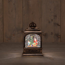 Anna's Collection - B.O. Lantern Santa Glitter Water Led Warm White...