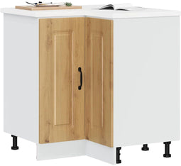 vidaXL - Hoekkeukenonderkast - Kalmar - bewerkt - hout - artisanaal - eikenkleur