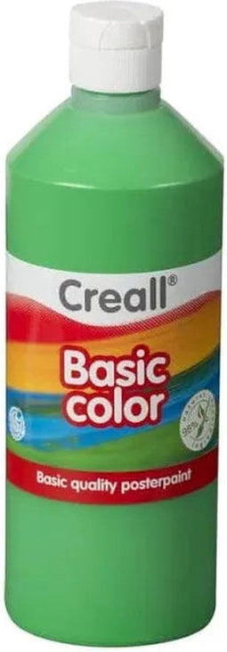 Plakkaatverf creall basic middengroen 500ml | Fles a 500 milliliter | 6 stuks