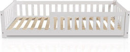 Juskys Naya - Kinderbed - 90 x 200 cm - Valbeveiliging - Wit