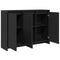 vidaXL - Dressoir - Zwart - Eiken - 102x33x75 - cm - Bewerkt - Hout