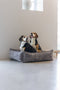 Designed by Lotte Ribbed - Hondenmand - Premium ribstof - Bruin - 95x80x23 cm
