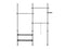 SoBuy Telescopische Vloerhanger - Verstelbare Open Garderobe - 3 Stangen 2 Planken - Zwart