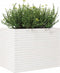 vidaXL - Plantenbak - 90x60x68,5 - cm - massief - grenenhout - wit