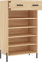 vidaXL - Schoenenkast - 60x35x105 - cm - bewerkt - hout - sonoma - eikenkleurig