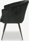 Furnicher - BEN Draaibare Eetkamerstoel - Fluwelen bekleding - Modern design - Stalen frame - Zwart fluweel - Zwarte poten