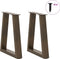 vidaXL - Eettafelpoten - 2 - st - V-vormig - 38x(42-43,3) - cm - staal - naturel