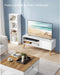 VASAGLE TV-meubel - TV-meubel - 1 deur 40 x 120 x 49 cm - geschikt voor TV's tot 55 inch - wit industrieel design
