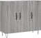 vidaXL - Dressoir - 90x34x80 - cm - bewerkt - hout - grijs - sonoma - eikenkleurig