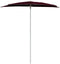 vidaXL - Parasol - half - met - paal - 180x90 - cm - bordeauxrood