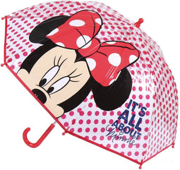 Disney Minnie Mouse - paraplu - voor kinderen - rood - D71 cm