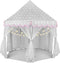 Kruzzel Grote Kindertent Grijs/Roze met Sterrenmotief