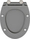 vidaXL - Snelsluiting - Toiletkap - met - Soft - Close - Duroplast - Grijs