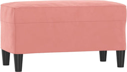 vidaXL - Bankje - 70x35x41 - cm - fluweel - roze