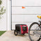 vidaXL - Hondenfietstrailer - oxford - stof - en - ijzer - rood - en - grijs